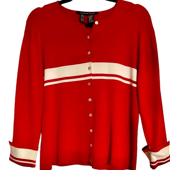 MICHELLE NICOLE Sweater Button-down Size XL - Picture 1 of 13